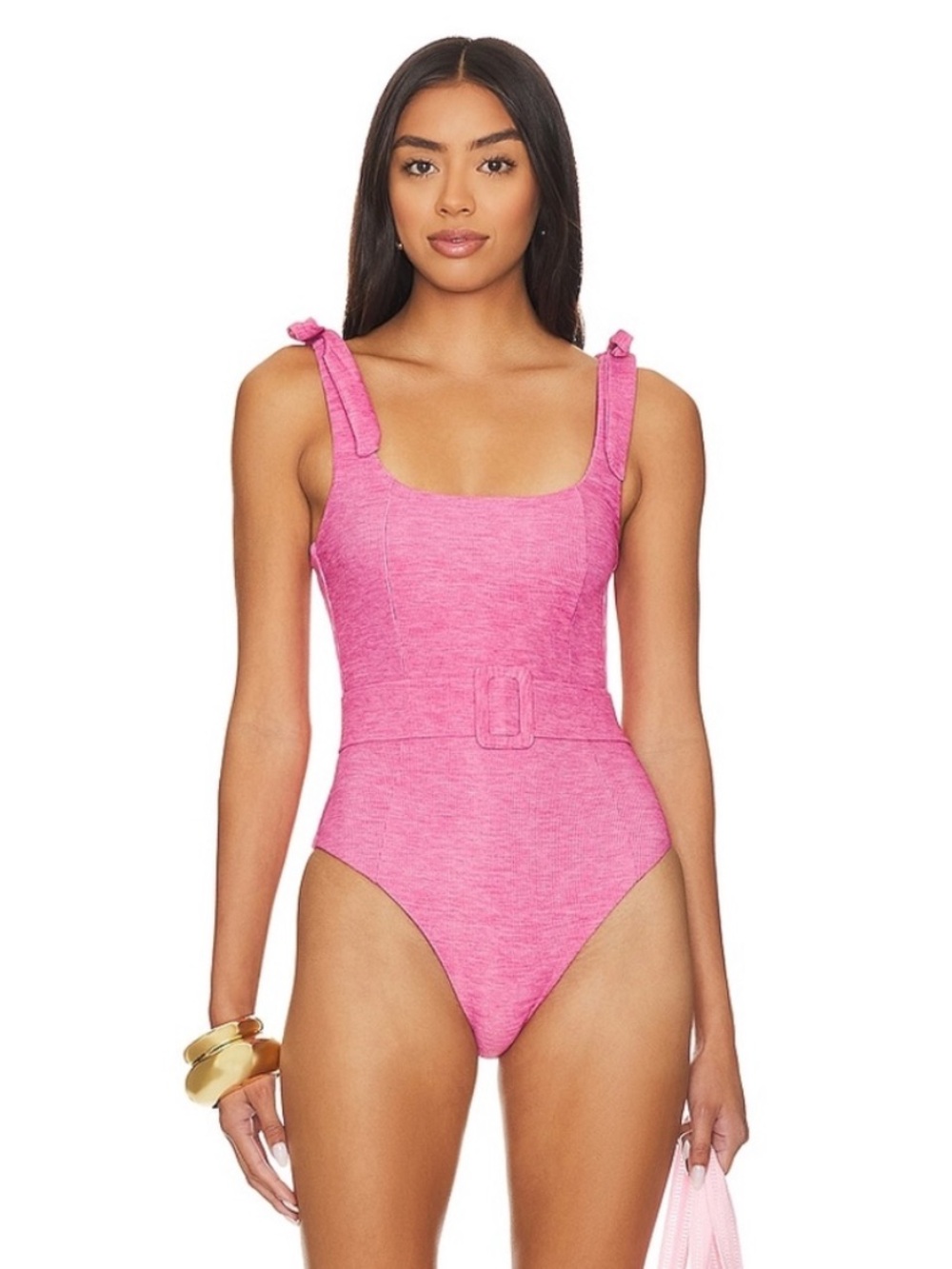 Beach Riot Sydney One Piece Swimsuit in Hot Pink Sz XL **NO BELT**